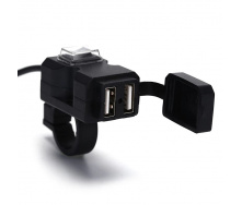 USB зарядное устройство на 2 порта для мотоцикла Digital Lion MC01, с креплением на руль