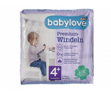 Дитячі одноразові підгузники Babylove Premium 4+ maxi plus 9-15 кг 38 шт