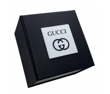 Подарункова упаковка-коробка для годинника Gucci чорний 90х90х60 мм