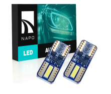 Комплект світлодіодних ламп Napo LED T10-7020-2smd W5W T10 2 шт Білий (2470571142)