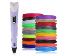 3D-ручка для малювання 3D Pen 2 та 70 м пластика Фіолетова (od-1356)