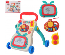 Каталка-ходунки Limo Toy дошка для малювання + музичний сортер Різнокольоровий (668-133)