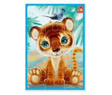 М'які пазли Vladi Toys VT1103-93 Малюк зможе Тигреня 12 елементів Різнокольоровий (57182)