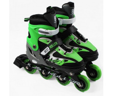 Роликові ковзани Best Roller PU 38-42 Чорно-зелений (171556)