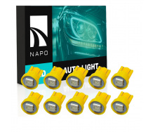 Комплект світлодіодних ламп Napo LED T10-5050-1smd T10 W5W 10 шт Жовтий (2458861116)