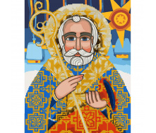 Картина за номерами з алмазною мозаїкою Святий Миколай 40*50 см Santi (954695)