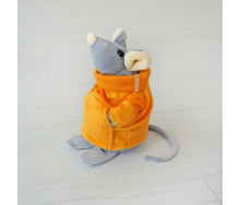 М'яка іграшка Kidsqo Мишеня Сніффі 15cм сірий з помаранчевим (KD175)