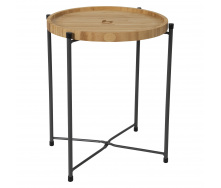 Стіл Bo-Camp Carnaby M 360х320х320 мм Bamboo Чорно-коричневий (1404322)