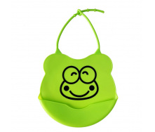 Дитячий слинявчик Міні Mega Zayka MGZ-0604(Green) силіконовий