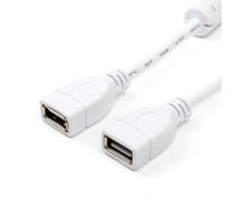 Кабель Atcom USB 2.0 AF/AF 1.8 м white