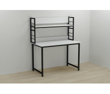 Надбудова для столу Ferrum-decor Лінкольн 60x140x28 Чорний ДСП Біле (LIN0043)