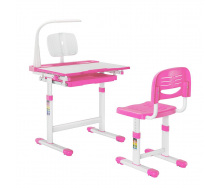 Дитяча парта зі стільцем FunDesk Bellissima 664х493х540-766 мм Pink