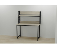 Надбудова для столу Ferrum-decor Лінкольн 60x140x28 Чорний ДСП Сонома (LIN0046)