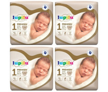 Підгузники Lupilu Premium New born Розмір 1, Вага 2-5 кг, 104 шт (4 упаковки)