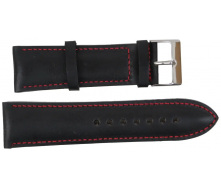 Ремінець для годинника Mykhail Ikhtyar зі шкіри 24 мм Чорний (S607-24S black)