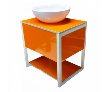 Пластикова тумба підвісна loft Sunset 60x60x45 см Orange