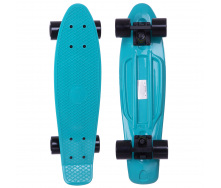 Скейтборд пластиковый Penny Original FISH 22in однотонная дека SP-Sport SK-401-26 голубой-черный-черный