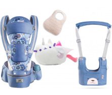 Хипсит эрго-рюкзак кенгуру переноска Baby Carrier 6 в 1 и игрушка Пушин кот Луна (vol-1903)