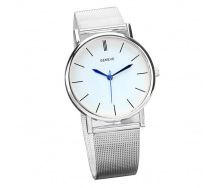 Наручний годинник жіночий Geneva Steel Silver Сріблястий (800)