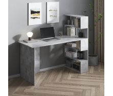 Письмовий стіл з полицями No Brand Open shelf 1250х600х750 мм Бетон (13643786)