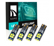 Комплект світлодіодних ламп Napo LED T10-3030-10smd W5W T10 4 шт Білий (2470583523)