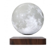 Настільний левітуючий нічник Night Light Magic Moon Magnetic Місяць на дерев'яній підставці (NLMMM36)