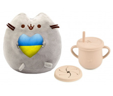 Комплект S&T М'яка іграшка Pusheen cat та Поильник-непроливайка Y24 (vol-10561)