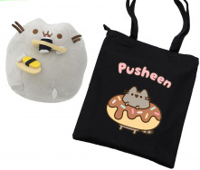 Комплект 2Life М'яка іграшка Pusheen cat 12х15 см та Сумка-шоппер 38х35 см v-12389