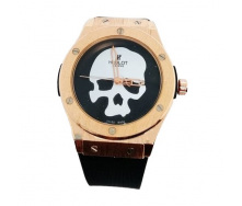 Чоловічий наручний годинник Hublot з черепом 45 мм Золотий (2104618465)