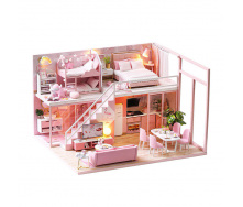 Ляльковий будинок конструктор DIY Cute Room L-027 Pink house 3D (5799-19403)