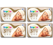 Підгузники Lupilu Premium Midi Розмір 3, Вага 4-9 кг, 216 шт (4 упаковки)