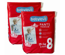 Підгузки-трусики Babylove Premium 8 (19+ кг) 32 шт