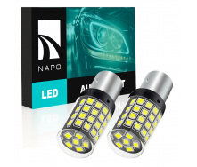 Комплект світлодіодних ламп Napo LED 1156-2835-54smd P21W 1156 BA15S 2 шт Білий (2474838157)
