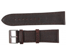 Ремінець для годинника Mykhail Ikhtyar шкіряний 24 мм Темно-коричневий (S509-24S dark brown)