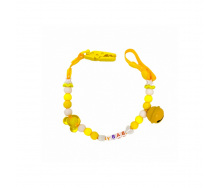 Ланцюжок для пустушки Mega Zayka MGZ-0500(Yellow) з дзвіночком