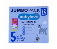 Підгузки Babylove Premium Jumbo Pack 5 Junior (10-16 кг) 72 шт