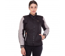 Мотокуртка с защитой женская NERVE 653-1 XL (42) Черный-серый