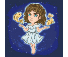 Картина за номерами Знаки зодіаку. Риби VIKTORIA.GRO.ART Art Craft 10099-AC 40х40 см