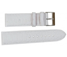 Ремінець для годинника Mykhail Ikhtyar зі шкіри 24 мм Білий (S001-24S white)