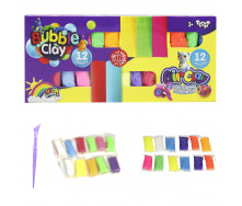 Набор Dankotoys для лепки Air Clay+Bubble Clay 12 шт+12 шт укр 2 (ARBB-02-01U)