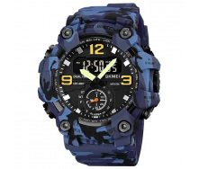 Часы наручные мужские Skmei 1965 Blue Camo small size 1965CMBU (12347-hbr)