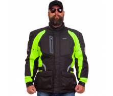 Мотокуртка текстильная с защитой NERVE MS-0213-G XL-48-50 Черный-салатовый PT1513