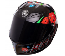 Мотошлем QKE POKER M-9542 XL Разноцветный