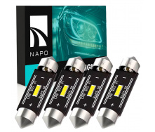 Комплект світлодіодних ламп Napo LED SJ-7020-1SMD-CANBUS 41mm C5W C10W 4 шт Білий (2530567937)