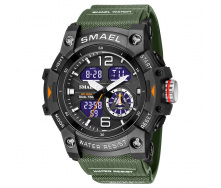 Часы наручные мужские Smael 8007 Army Green (15168-hbr)