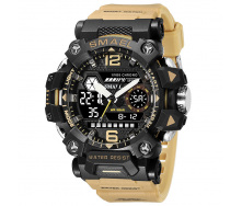 Часы наручные мужские Smael 8072 Khaki (15189-hbr)