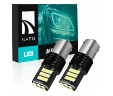 Комплект світлодіодних ламп Napo LED 1156-3030-24smd P21W 1156 BA15S 2 шт Білий (2474850861)