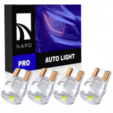 Комплект світлодіодних ламп Napo PRO T10-F2 W5W T10 4 шт Білий (2459942976)