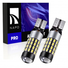 Комплект світлодіодних ламп Napo PRO T10-3014-57smd W5W T10 2 шт Білий (2495392825)