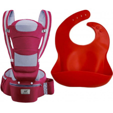 Хіпсит Baby Carrier 6в1 та слинявчик Червоний (vol-9947)